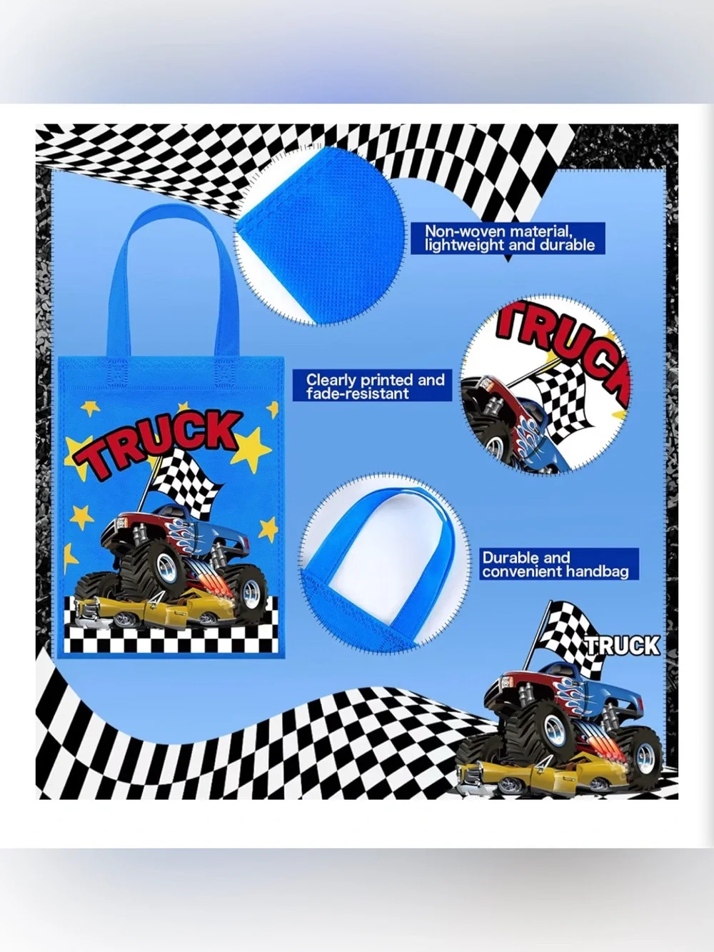 Monster Truck Gift/ Party Favor Bags 🏁